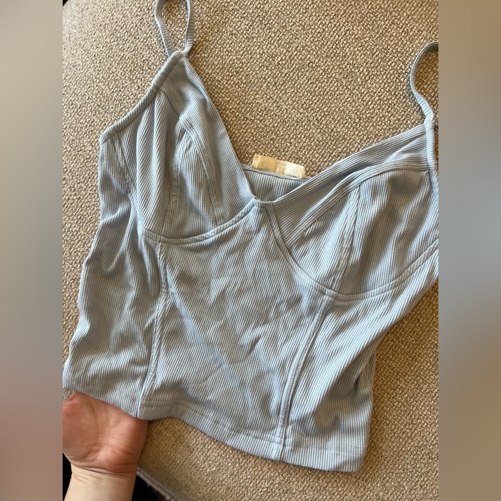 Bustier Blue Tank Top